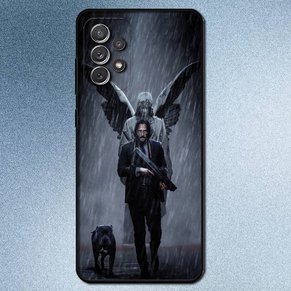 Cool J-John Wick For Samsung S 25,24,23,22,30,21,10,9,Ultra,Plus,Lite,FE,4,5G Black Soft Case Phone Case SamsungS10Plus