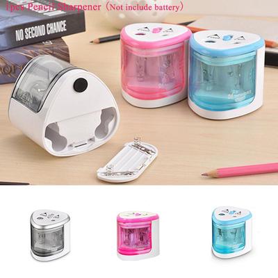 1 stücke Elektrische Doppel Loch Spitzer Bleistift Spitzer Automatische Bleistift Spitzer Schule Liefert