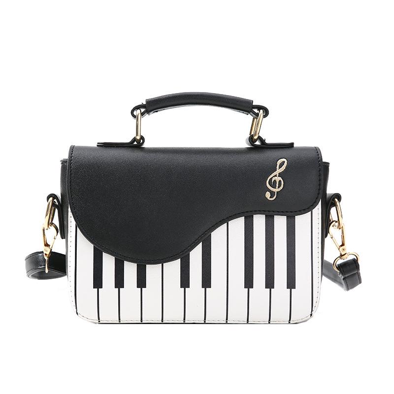Women 2025 Piano Women's Bag Fashion Korean Version One Shoulder Crossbody Piano Keys Small Square Bag Women's Bag