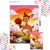 5D Diamond Painting Kit Bambi with Roses Valentine's Day Home or Office Home Decor Art Diamond Painting Kit