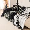 Flowers Jacquard Four Season Heavy Chenille Sofa Towel with Fringes AntiCat Scratch Universal Sofa Blanket Cover Multiple Use