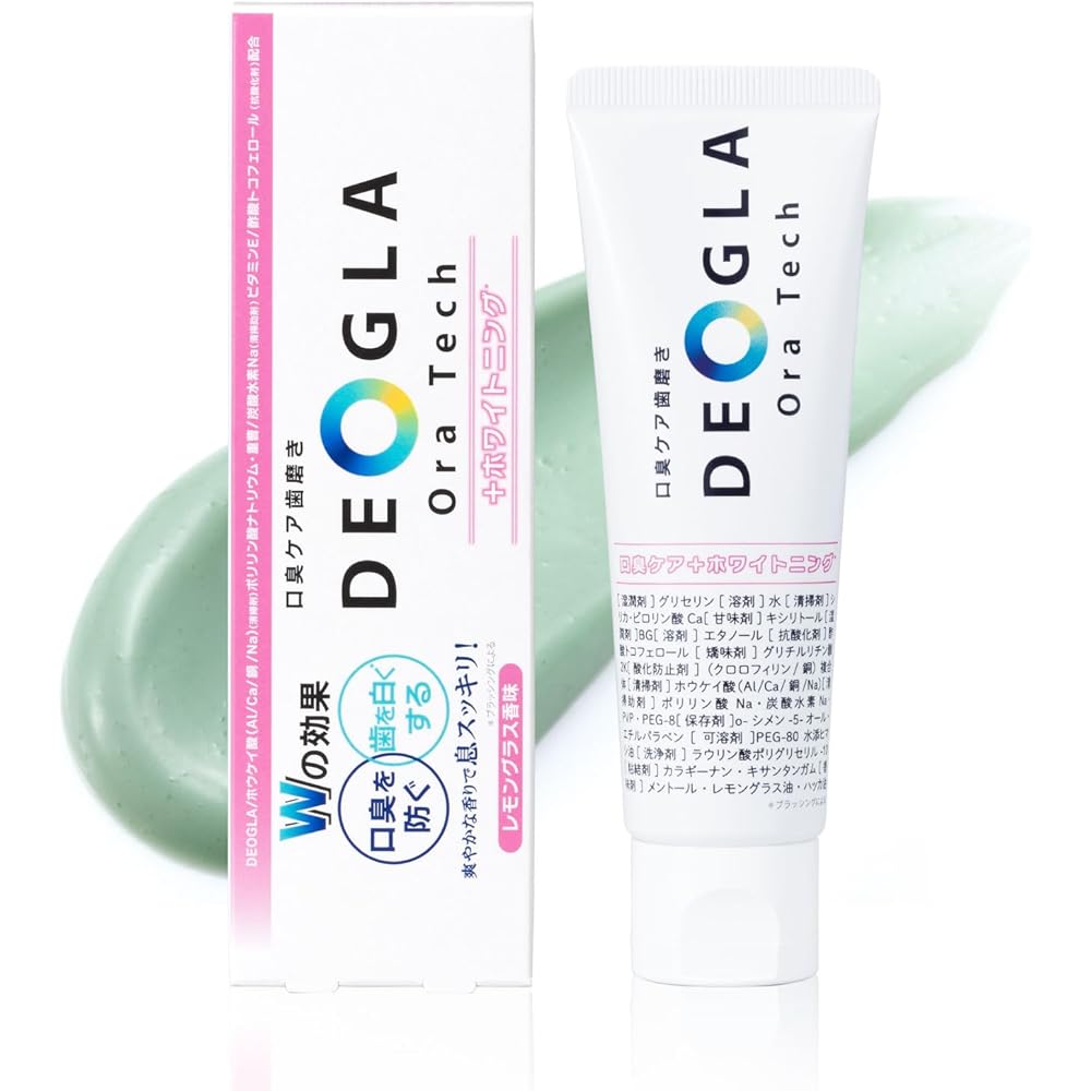 

Deogla Ora Tech Fluoride-Free Toothpaste 100g Lemongrass Flavor Oral Care Whitening