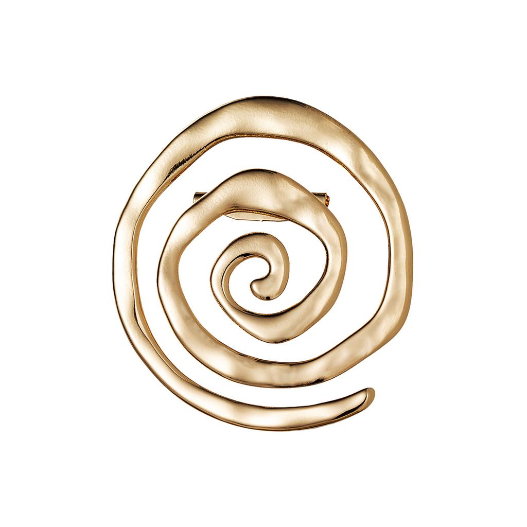 1 personalized and versatile geometric spiral symbol hollow and alloy women's brooch for daily commuting wear