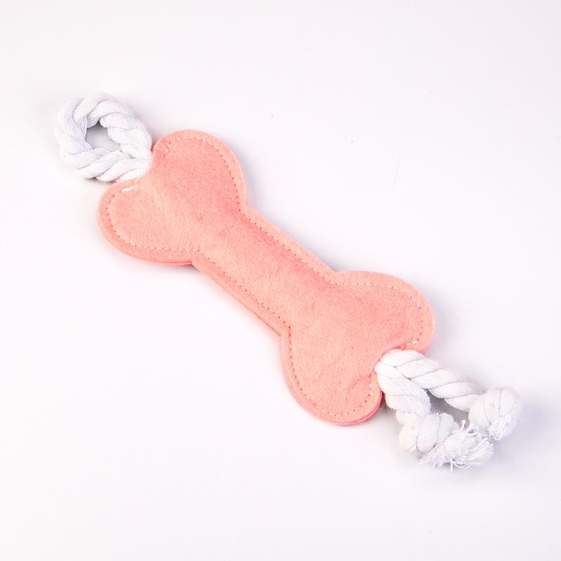 

Игрушки для питомцев Молярный канатный узел Устойчивая к укусам палка для собаки и кошачья дразнилка, Интерактивные тренировочные принадлежности розовый