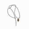 Long Length Charm Necklace Leather Rope Sweater Chain Fashion Pendant Necklace