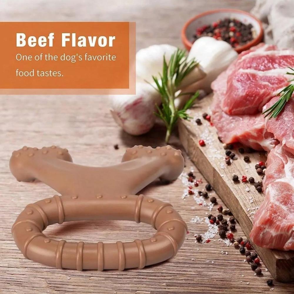Dog Supplies Beef Flavour Wishbone Nylon Dog Chew Toy Bone New Extreme Tough Dog Toy