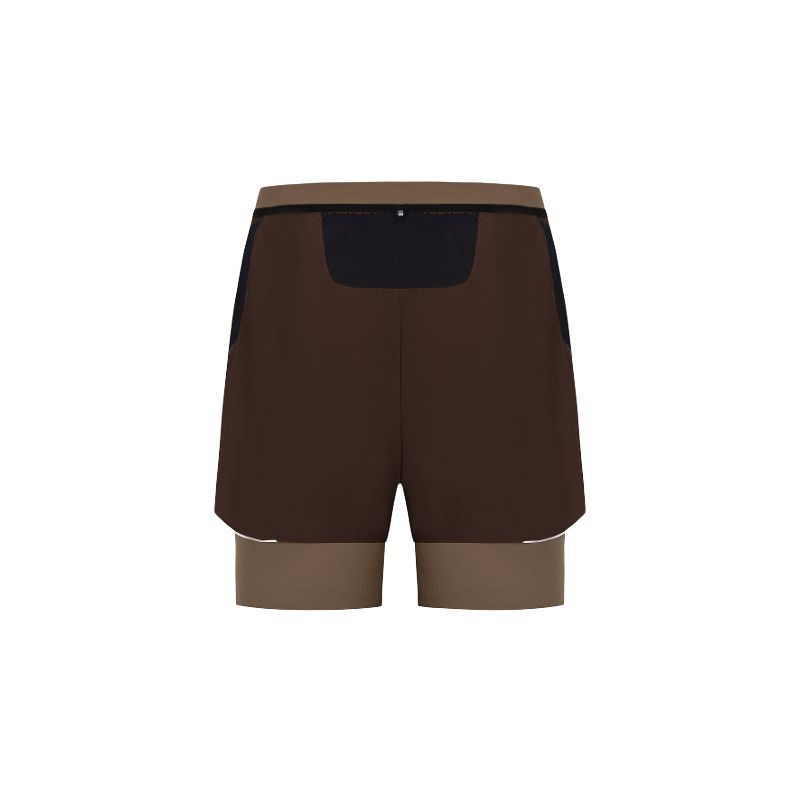 Salomon Pl Rn Short 2 In 1 Comfortable Versatile Running Shorts Men shorts Java-Gray LC3080200