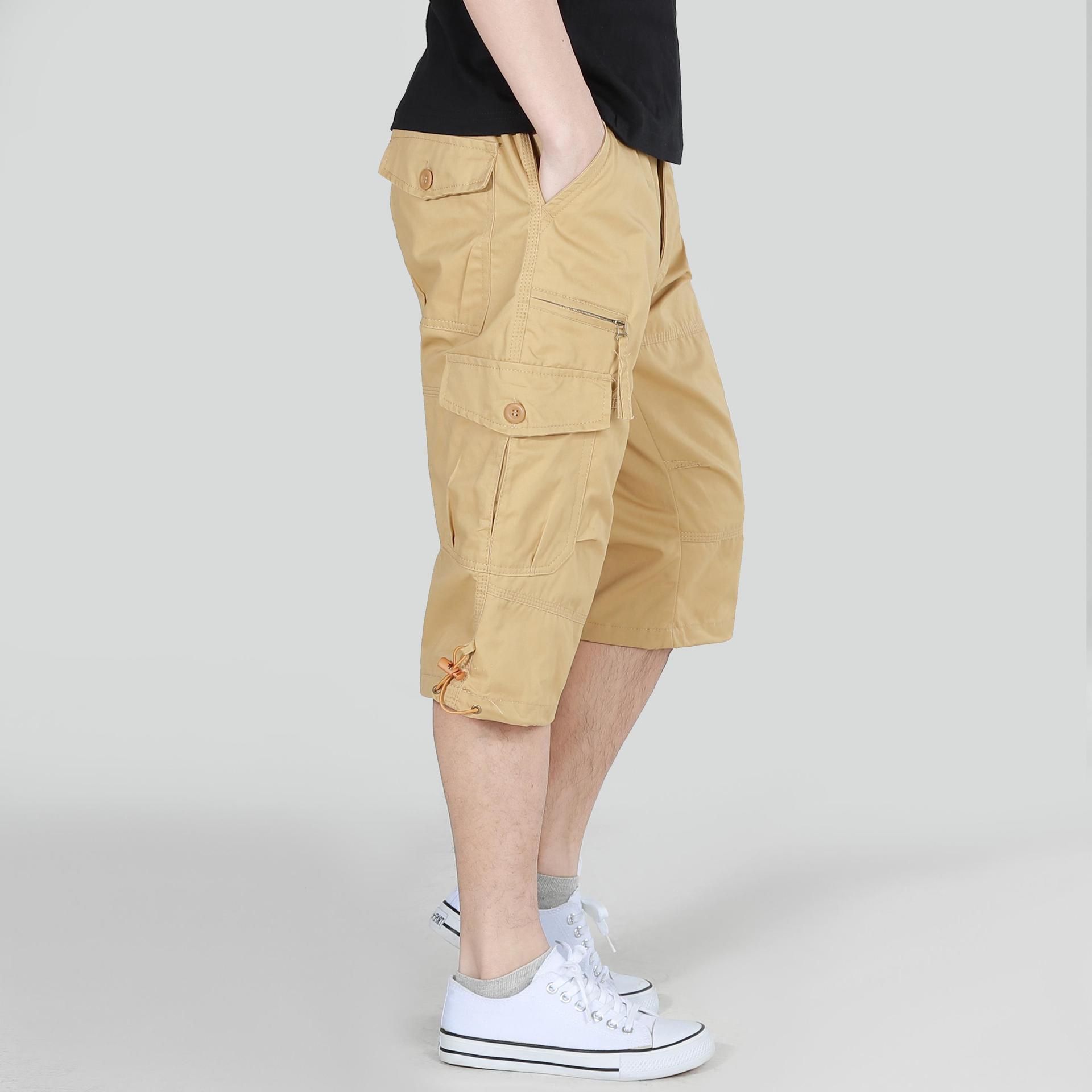 

Повсякденні Вільні Укорочені Штани Карго Літні Еластична Талія Чоловічі Зносостійкі Дихаючі Спортивні Шорти Великого Розміру S хакі