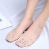 1 Pair Half Toe Socks Women Floral Lace Toe Topper Socks No Show Liner Socks Invisible Forefoot Non-Slip Insoles Pads