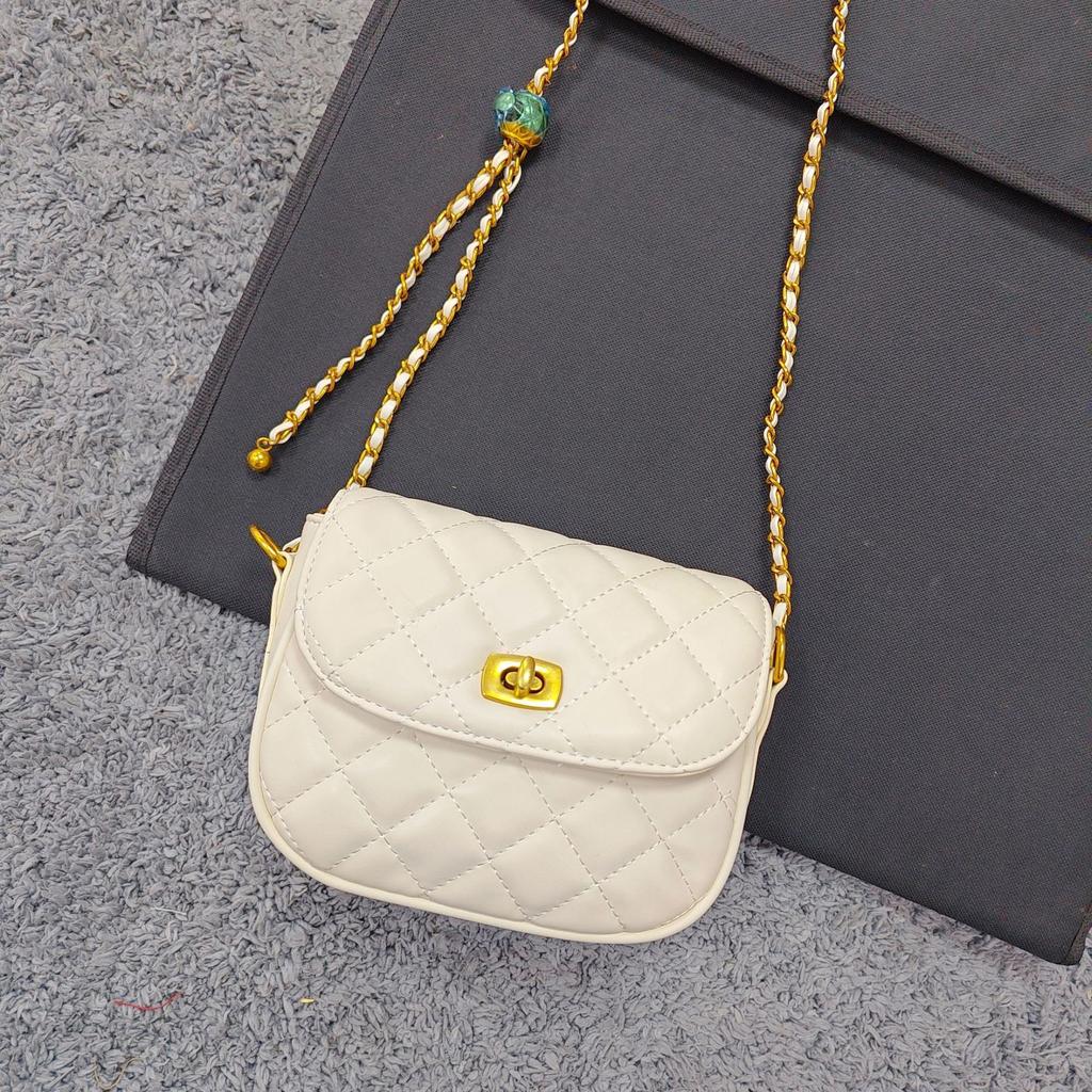 Premium Texture Rhombus Chain Small Bag Women'S Tide Versatile Single Shoulder Crossbody Fashion Small Square Bag