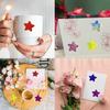 500Pcs Colored Heart Sticker Sparkling Star Sticker 25mm Wrapping Label Sticker for Scrapbooking Children Reward Sticker
