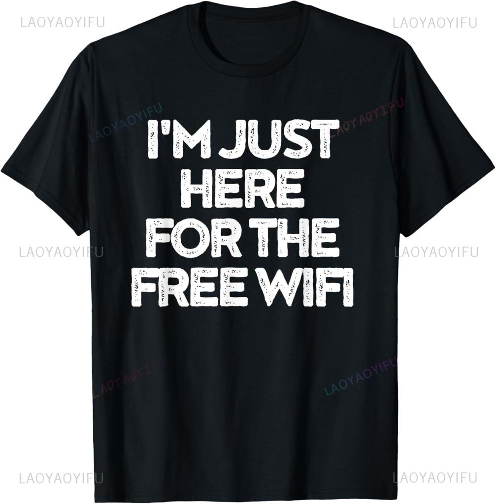 Funny Sarcasm Quote Mens Free WiFi Tshirt Math Equation Novelty Tee Men Clothing Printed Streetwear Graphic T Shirts