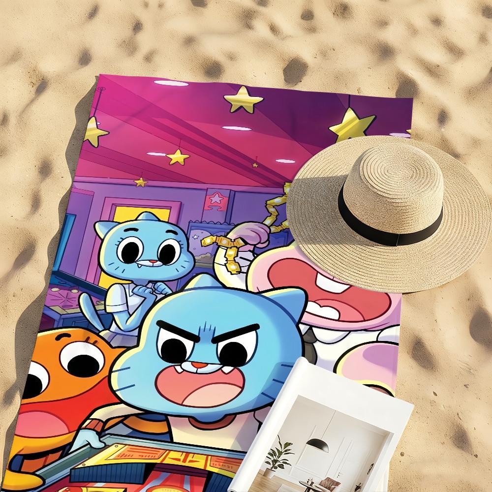 Cartone animato The Amazing W-World of G-Gumball Asciugamano Morbido Piscina Regalo Per Viaggio Palestra Doccia Campeggio Asciugatura Rapida Sportivo Grandi Asciugamani da Spiaggia