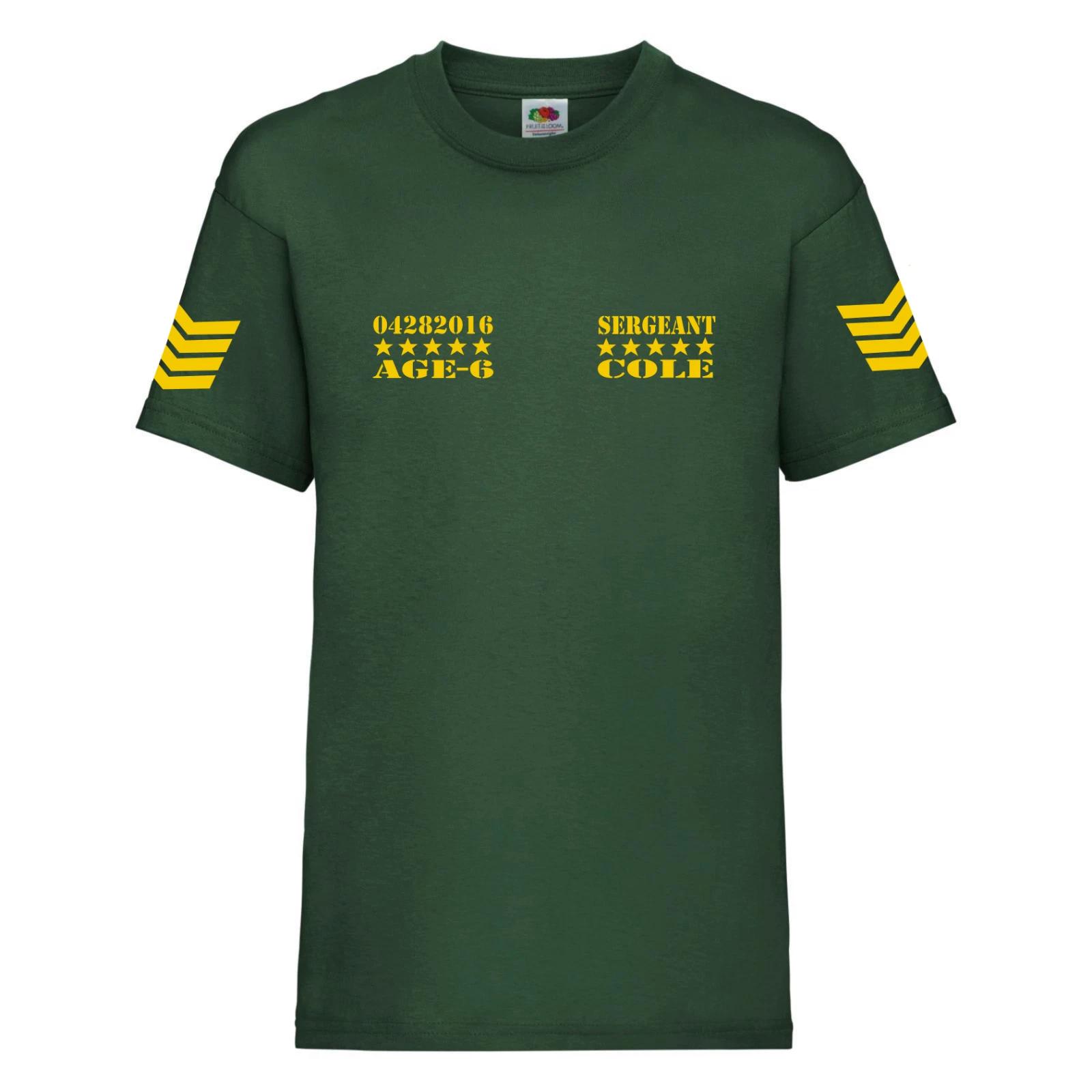 Personalised Army/Soldier Themed Birthday T-Shirt - Army Sergeant Custom Name 4XL