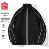 MINISO Men's American Style Color-Block Zip-Up Stand Collar Jacket