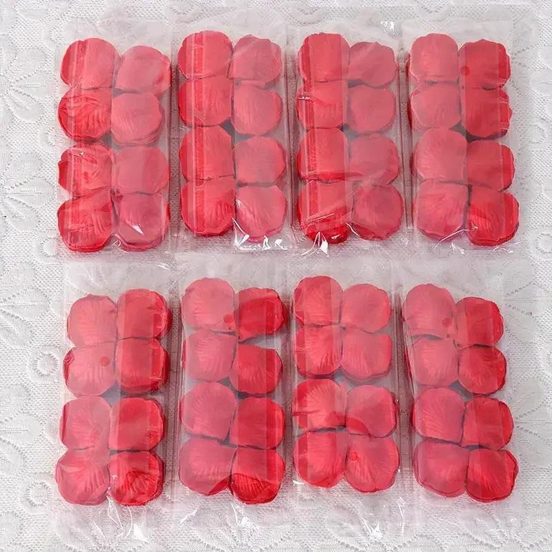 5000/100pcs Artificial Fake Rose Petals Red Colorful Simulation Silk Roses Petal for Valentines Day Wedding Party Romantic Decor