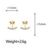Niche Fashion Zircon Bow Earrings: Elegant Light Luxury for Women