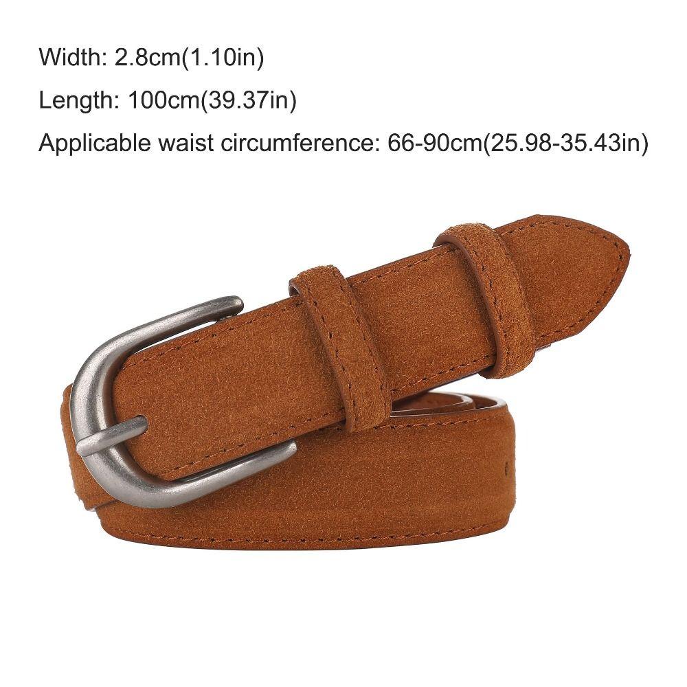 Luxury Design Suede Leather Belt Casual Business Waist Strap Retro Pin Buckle Waistband Gifts