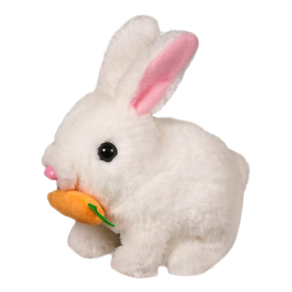 Realistic Bunny  with Sounds & Movements Walking Rabbit Educational  Jumping Twitching Shaking Ears Easter Gifts for Kids