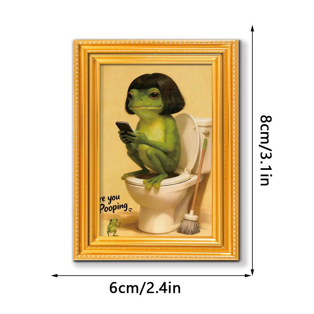 Забавная лягушка-розыгрыш 3D деревянная фоторамка Магнит на холодильник Декор для дома MZCT501-506