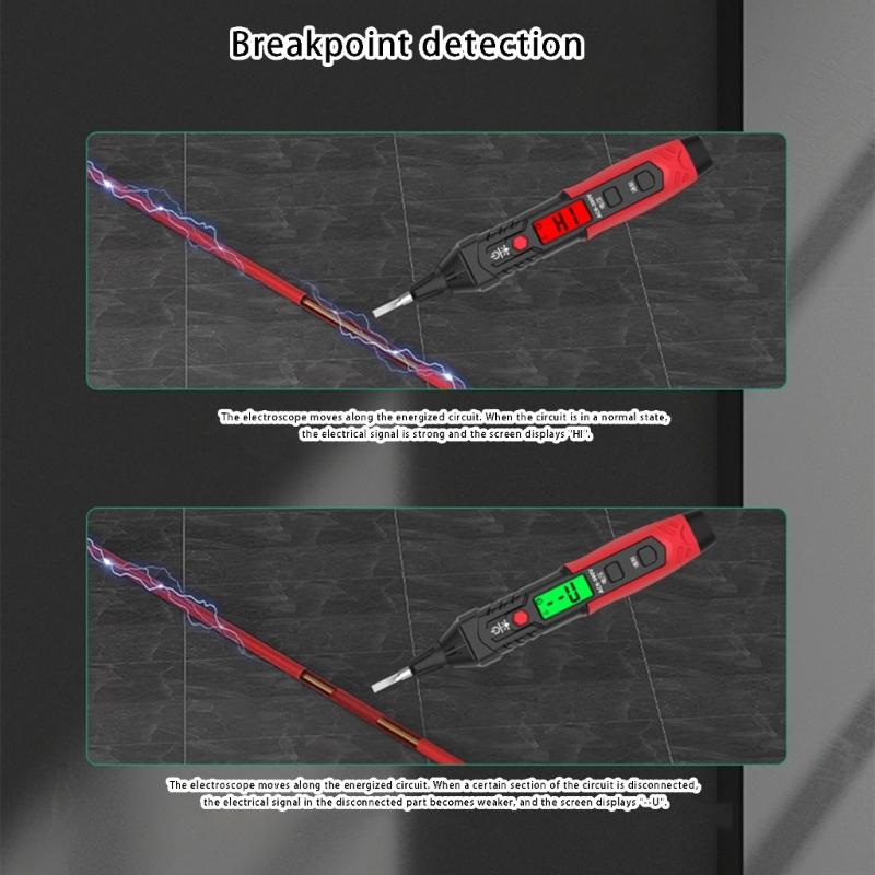 Voltage Tester, Not-Contact Voltage Tester, Electrical Tester, AC6V-390V Digital Buzzers Alarm, Live Wire Tester