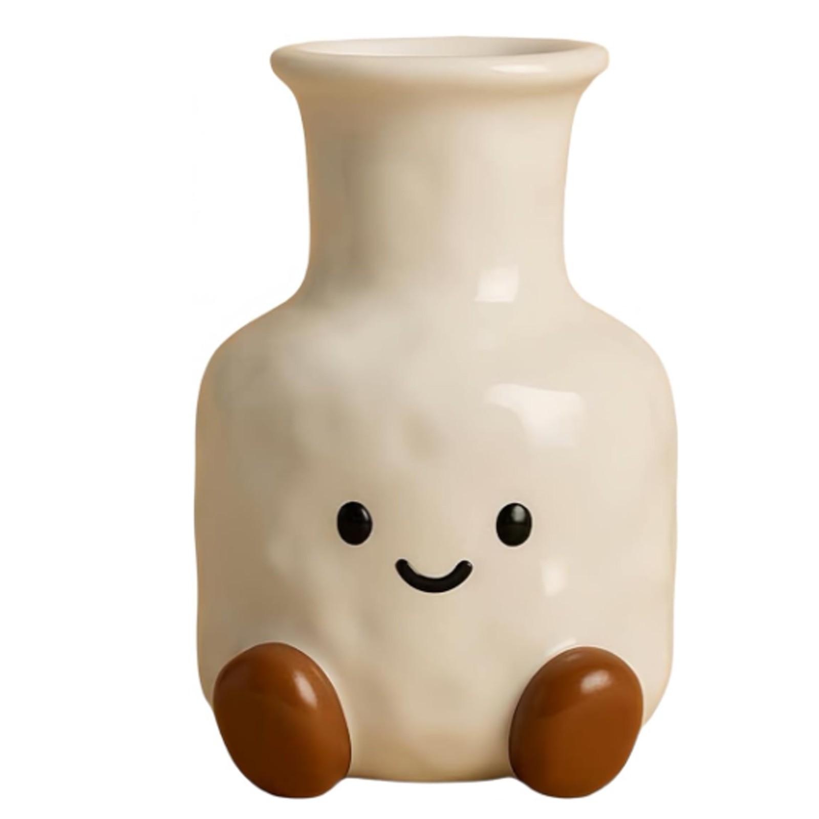 

Flower Pot Ornament - Modern Minimalist Ceramic Planter For Plants, Small Flower Pots With Non-Slip Base, Outdoor Pots For Home Decor One Size