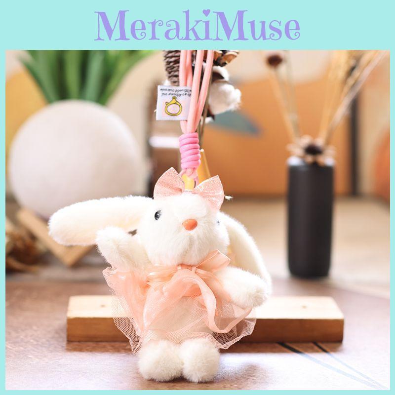 Cute Rabbit Plush Toy With Pp Cotton Filling For Bag Accessories And Gifts