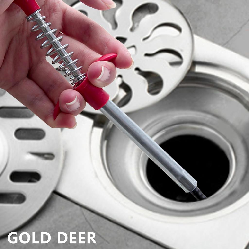 GOLD DEER Flexible Grabber Claw Pickup Reacher Tool Flexible Grabber Claw Pickup Reacher Tool Drain Clog Removal Tool Pickup Tool Pipe Cleaner Toilet