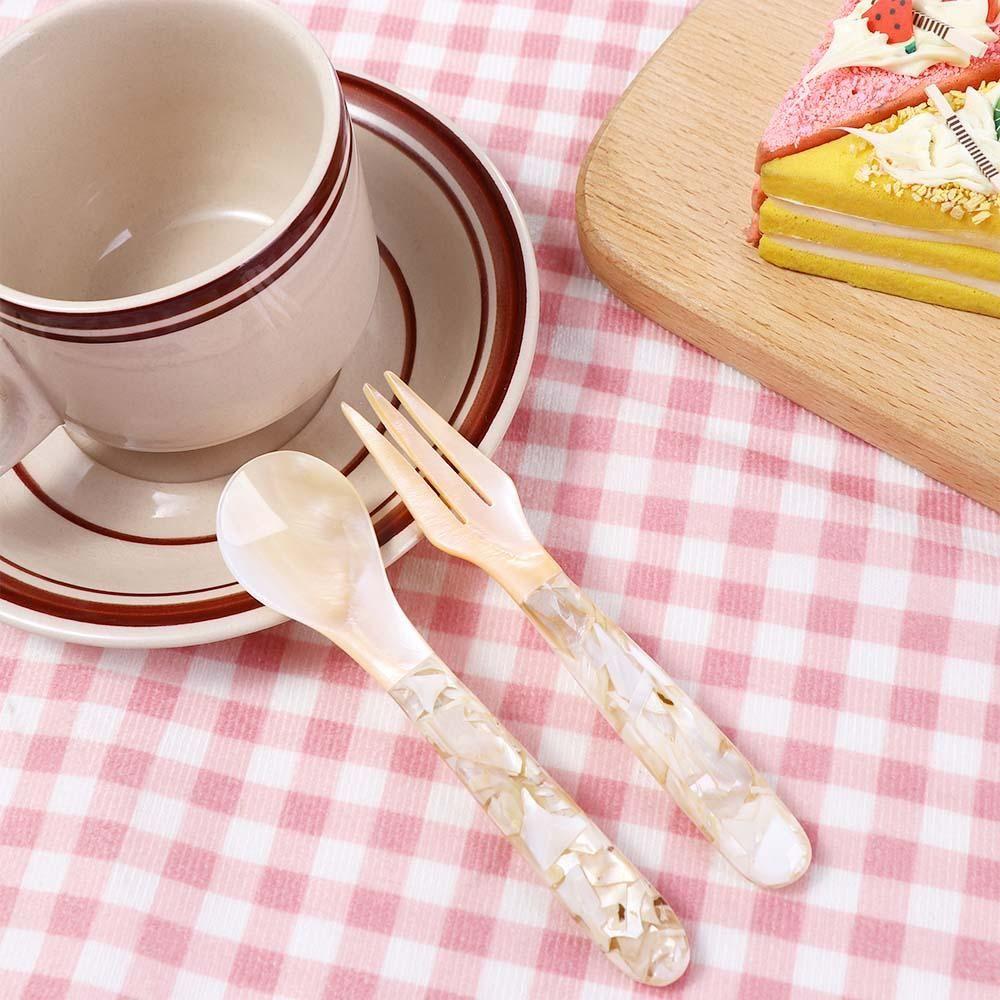 Seasoning Creative Conch Caviar Natural Tableware Shell Spoon Teaspoon Fork Ice Cream Dessert Spoon