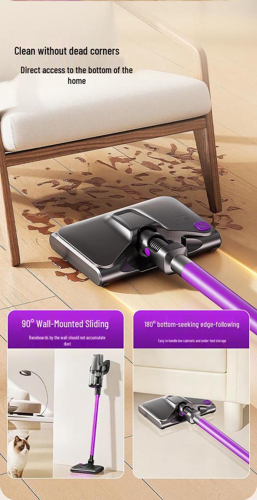 2-in-1 Handheld Vacuum: High-Suction, UV Sterilization, Anti-Mite for Home & Car
