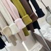 Autumn And Winter Thick Plush Velvet Sweaters Women Half High Collar Lace Knit Jumper Sweater Casual Solid Warm Pullovers 29787