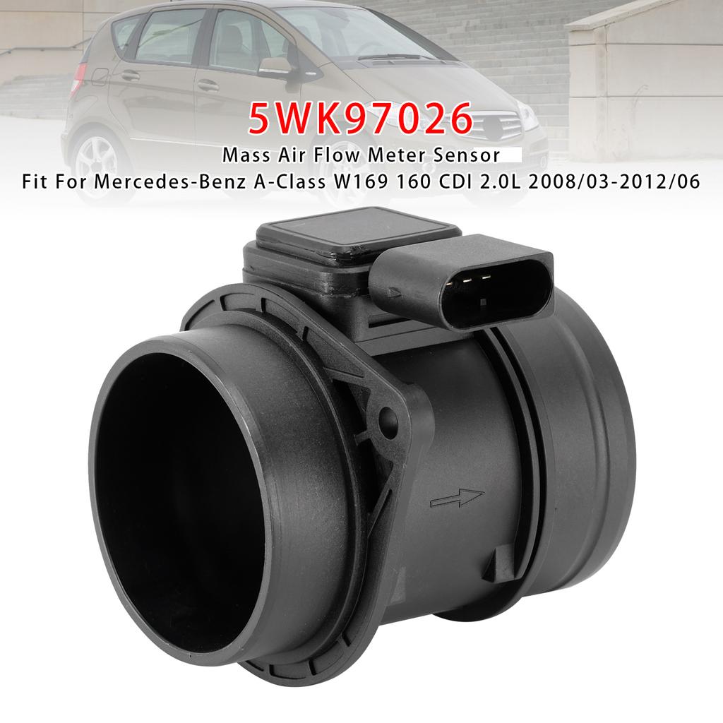 Mass Air Flow Meter Sensor For Mercedes-Benz A B W245 W169 5WK97026