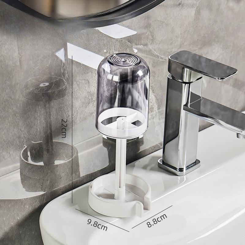 Toothbrush Holder with Dust Cover. Toothbrush Cup Holder with Drainage, Flow Guide, Storage Cup Holder. Home Multifunctional Dental Appliance Holder