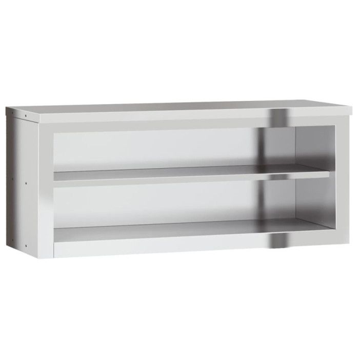 Armoire murale de cuisine avec étagère acier inoxydable