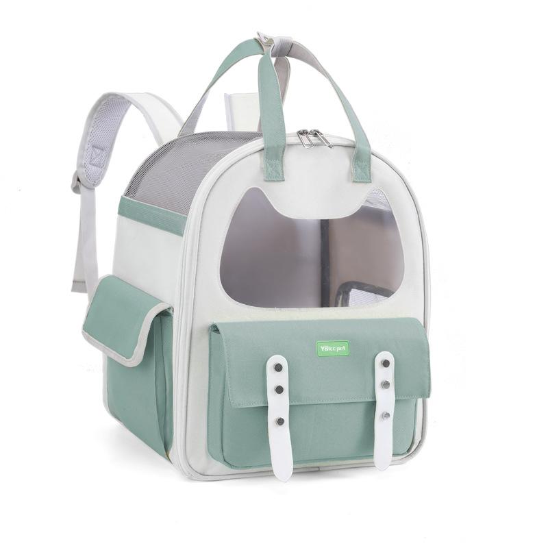 Large Capacity Pet Travel Outdoor Double Shoulder Backpack Carrier Bag Cat Handbag Breathable Foldable Bag