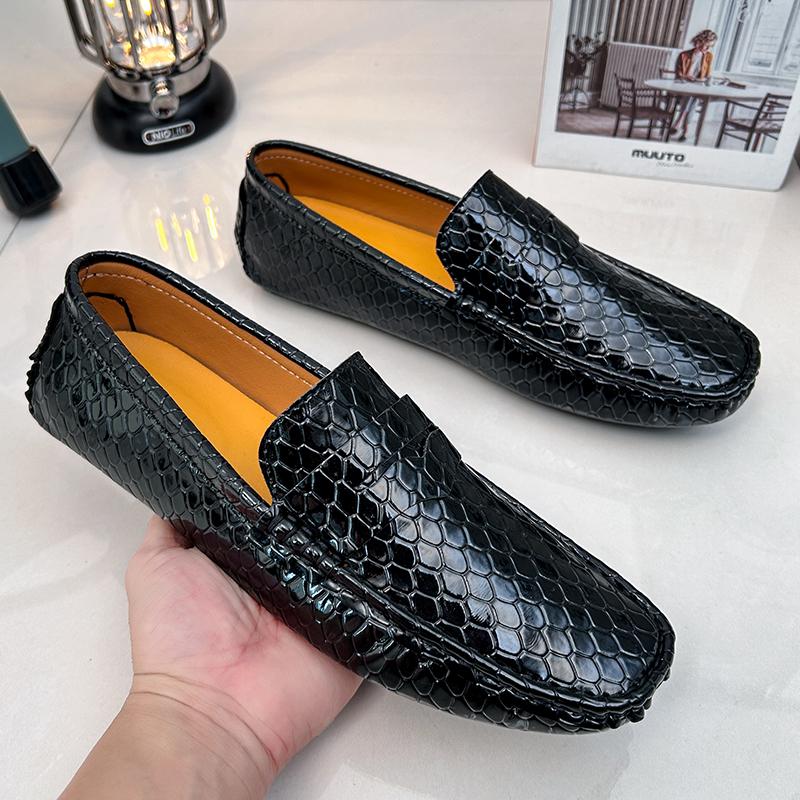 Fashion Fashion Men's Loafers Shoes outdoor Comfortable Leather Casual Shoes for Men Slip-On Driving Shoes male Mocasines Hombre