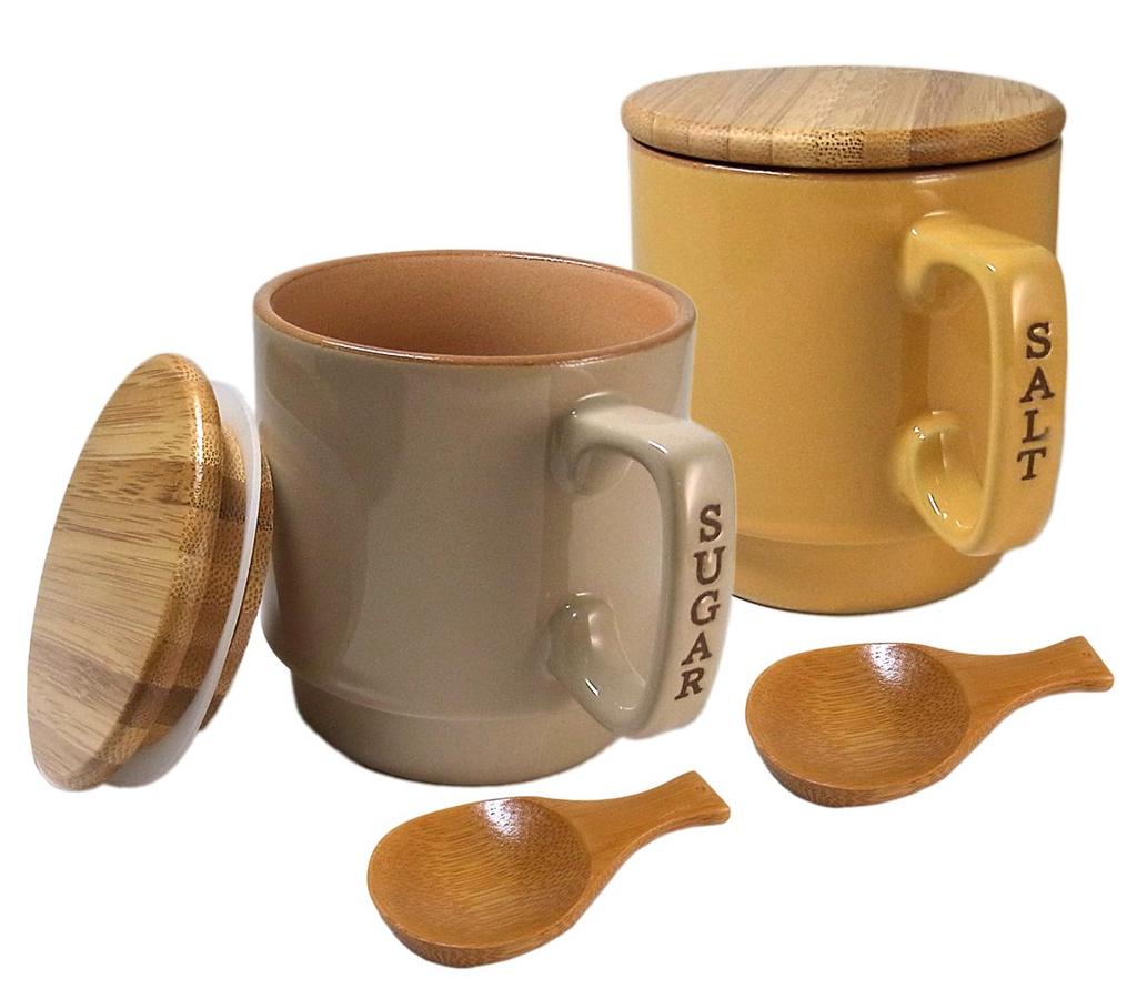 Gold five Dry Canister Pear with Sugar 150243 Teaspoons, & Salt,