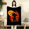 1PC Son Goku Patterned Flannel Blanket Suitable For All Seasons For Home Decor Warmth And Comfort Gifts Holiday Present