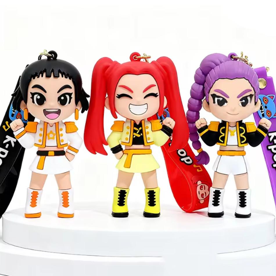 Kpop Devil Hunter Keychain, Tiger Character PVC Figure Keychain, Cute Harajuku Style Key Ring for Kids & Fans ChristmasGift