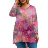 Women's Fashionable Casual Long Sleeved Plus Size  Print Top Plus Size Floral Print Top