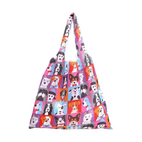 Tote Bag Eco-friendly Large Capacity Portable Print Square Storage Polyester Foldable Design Beach Bag Vacation Use
