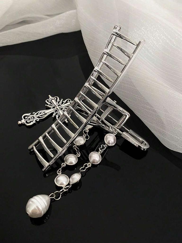 1PC  Pin, Cross Chain, Metal Grip Clip, Hair Clip At The Back Of The Head, Hair Clip Clip,   Hair Accessory