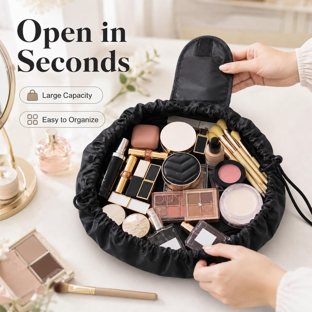 Portable Women Cosmetic Organizer Bag Drawstring Travel Makeup Pouch Waterproof Toiletry Storage Case for Beauty Tools