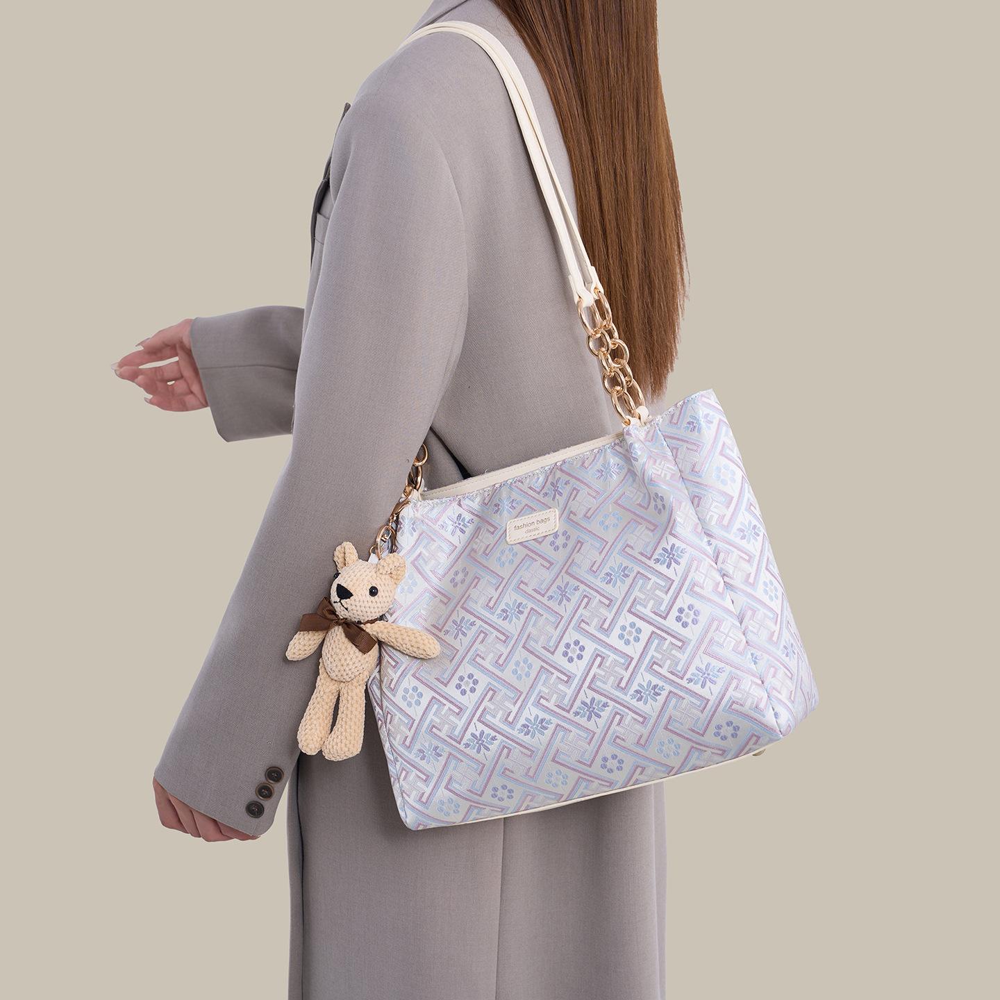 

New Chinese-Style Underarm Bag Women Go To Work Tote Bag Summer Simple Cloth Bag Shoulder Handbag