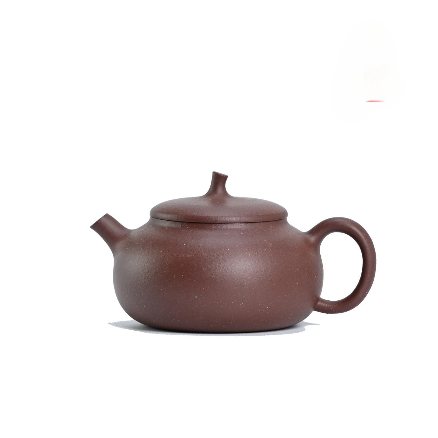

130ml Ancient Yixing Purple Clay Teapots Pure Handmade Flat Lid Eggplant Pot Raw Ore Dicaoqing Mud Kettle Zisha Tea Set Craft