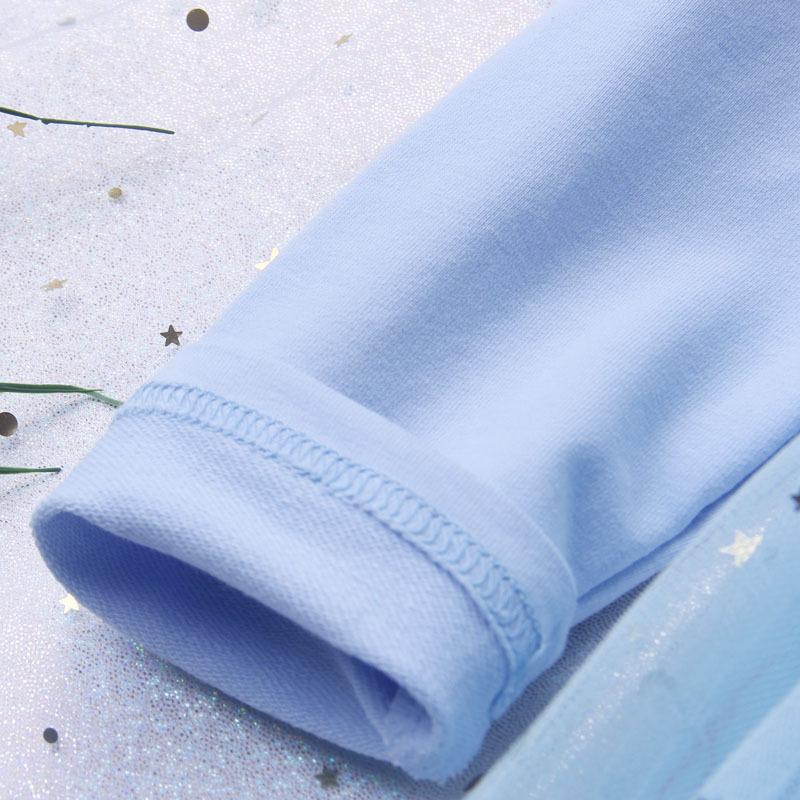 Frostprinsessklänning för flickor, Elsa Långärmad Baby Bomull Höstoutfit, Barnens Puffig Tyllklänning, Födelsedagsklänning