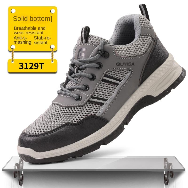 

Обувь для страхования труда, мужская, противоударная и противопрокольная, защитная обувь со стальным носком и дышащая рабочая обувь 46