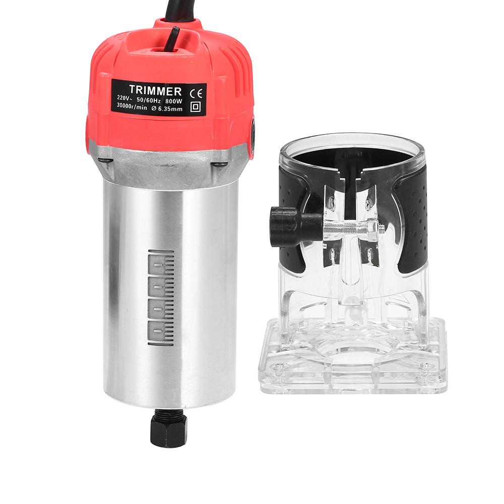 Avec guide transparent des bords de base en bois coupe-bordure électrique pour coupe-bordure 800 W 220 V Fraise à bord à une seule main stratifié 30 000 tr//min Fraise verticale Kecheer
