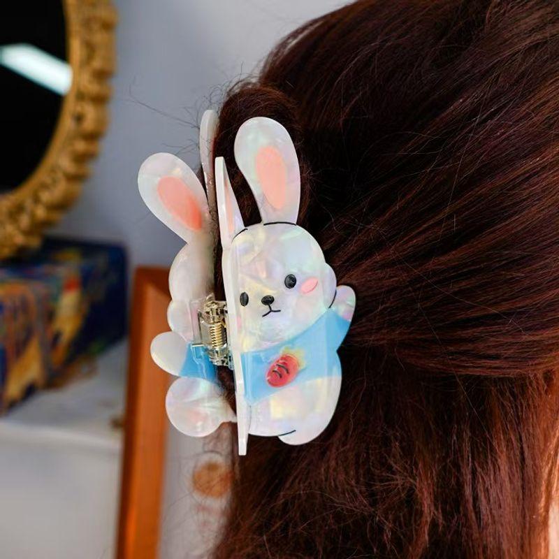 1pc New cute sports bunny hair clip, back of the head, dished hair, ponytail clip, shark clip, grabbing clip