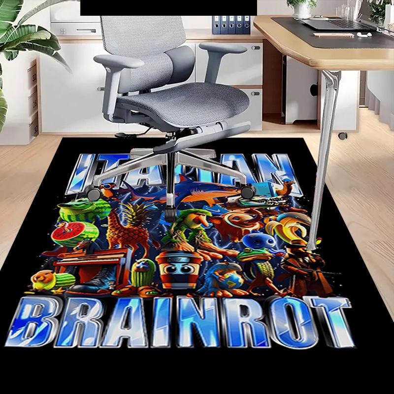 Italian Brainrot Adventure Carpet For Playroom Bedroom Living Room Sofa Home Decorkids Game Area Rug Nonslip Floor Mat